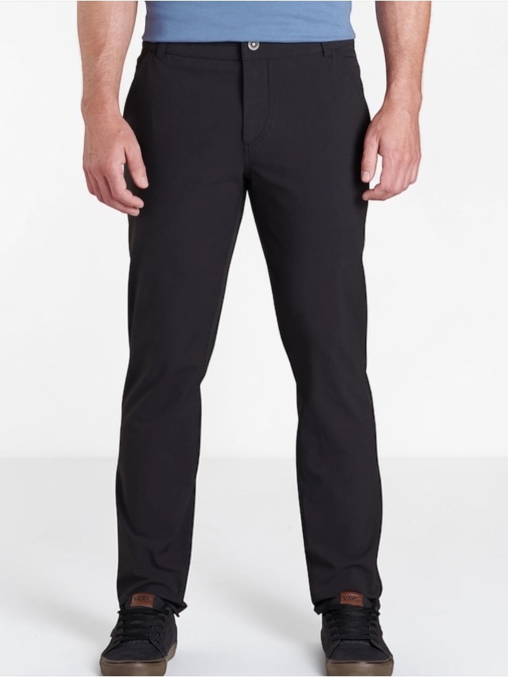 Men’s Black Dress Pants 40x30 KC Collections Flat Front Moisture Wicking NWOT